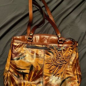 Leather Patricia Nash floral purse